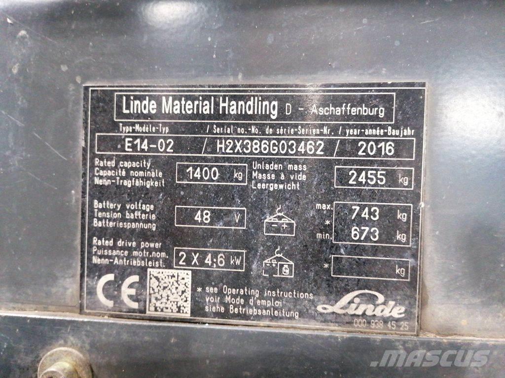 Linde E14-02 Elektro Stapler