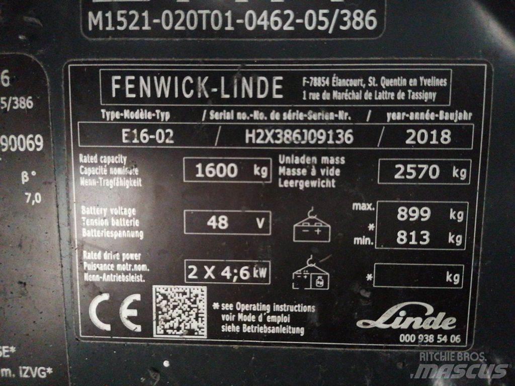 Linde E16-02 Elektro Stapler