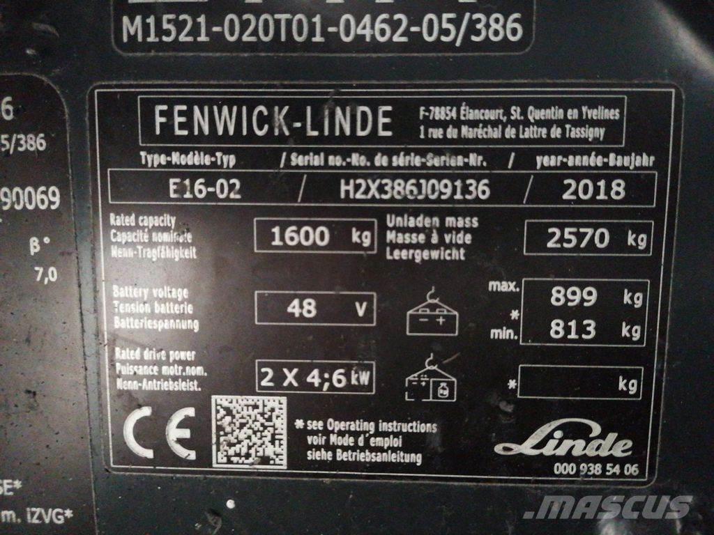 Linde E16-02 Elektro Stapler