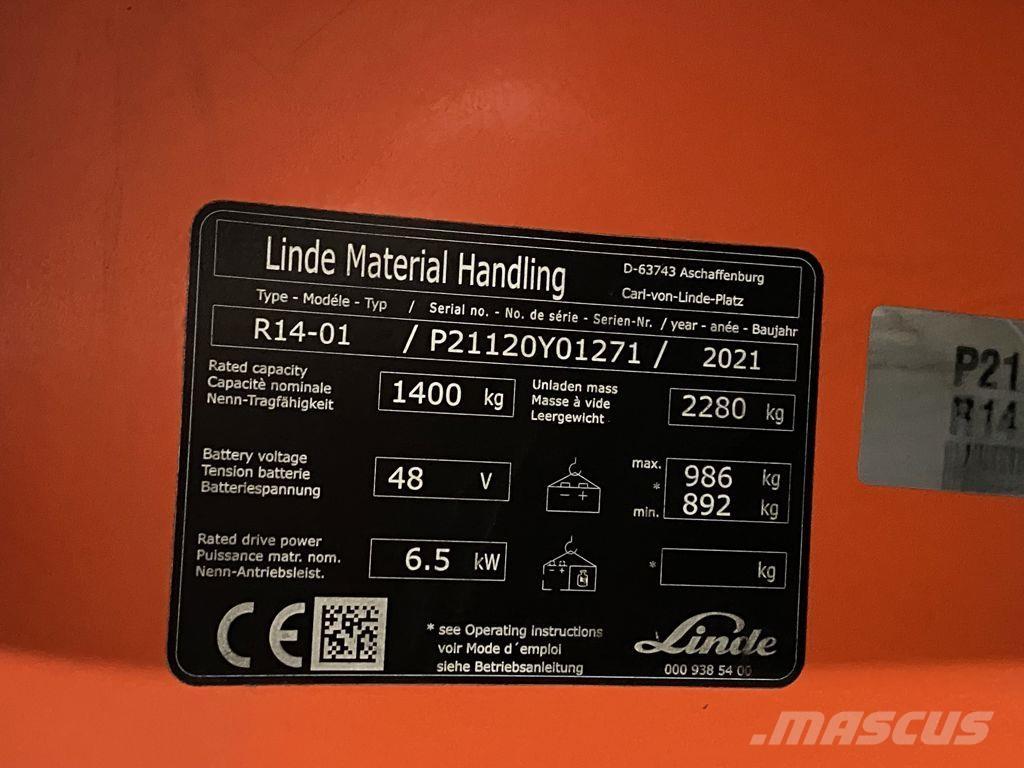 Linde R14-01 Schubmaststapler