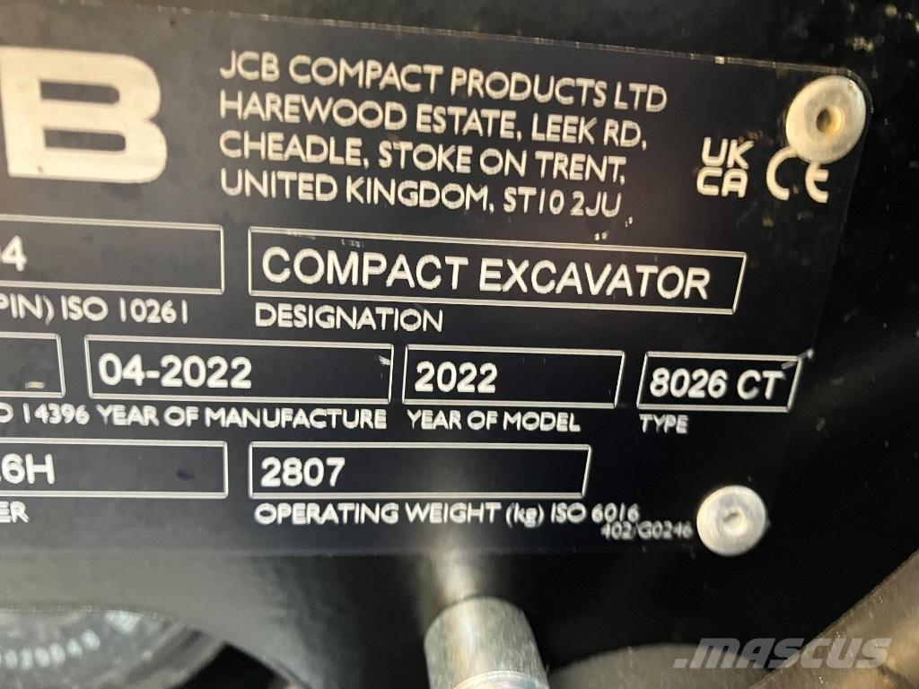 JCB 8026 CTS Minibagger < 7t