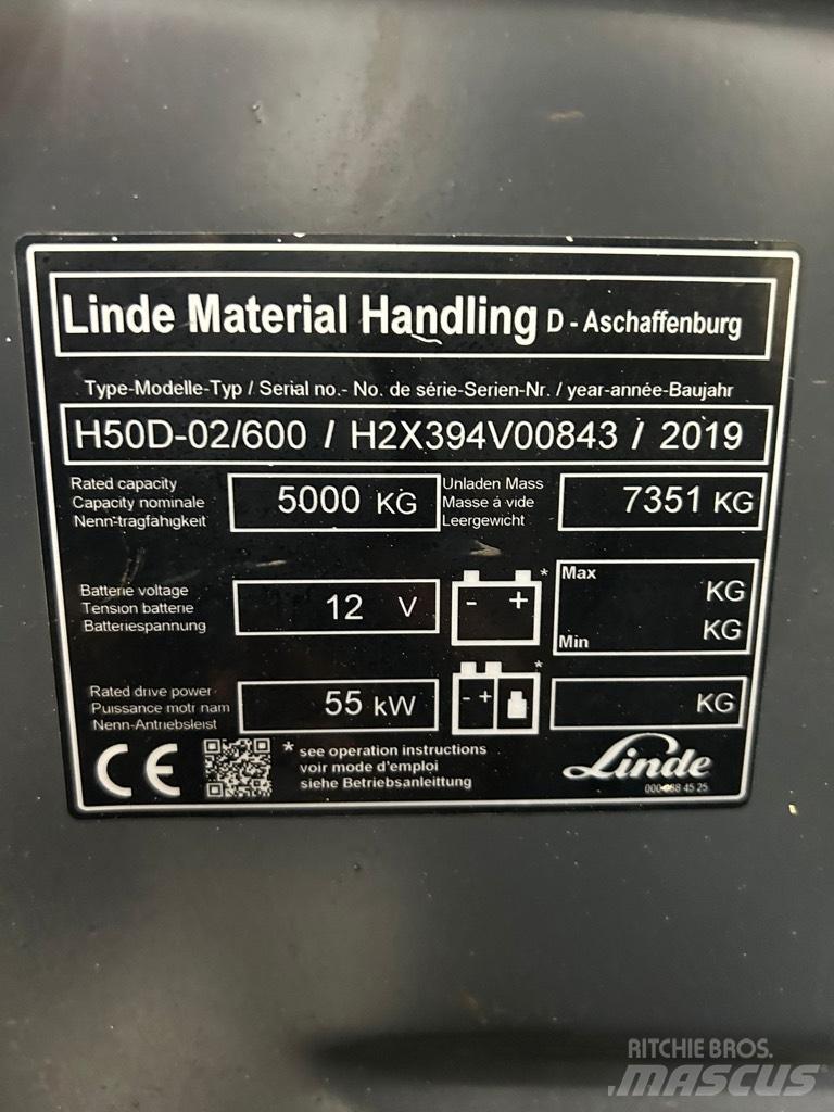Linde H 50D-02/600 Diesel Stapler
