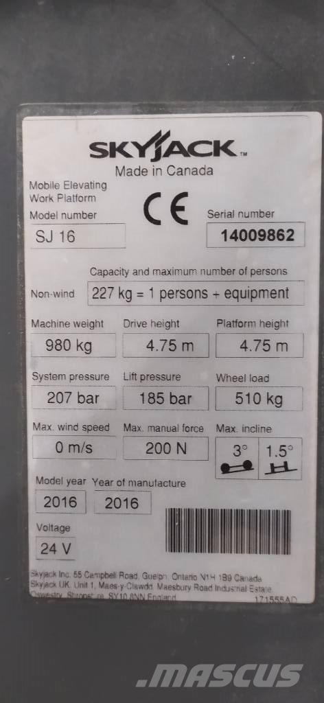 SkyJack SJ 16 Personenaufzüge