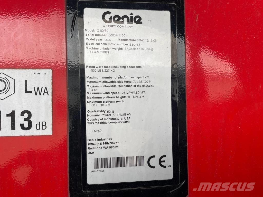 Genie Z 80/60 Gelenkteleskoparbeitsbühnen