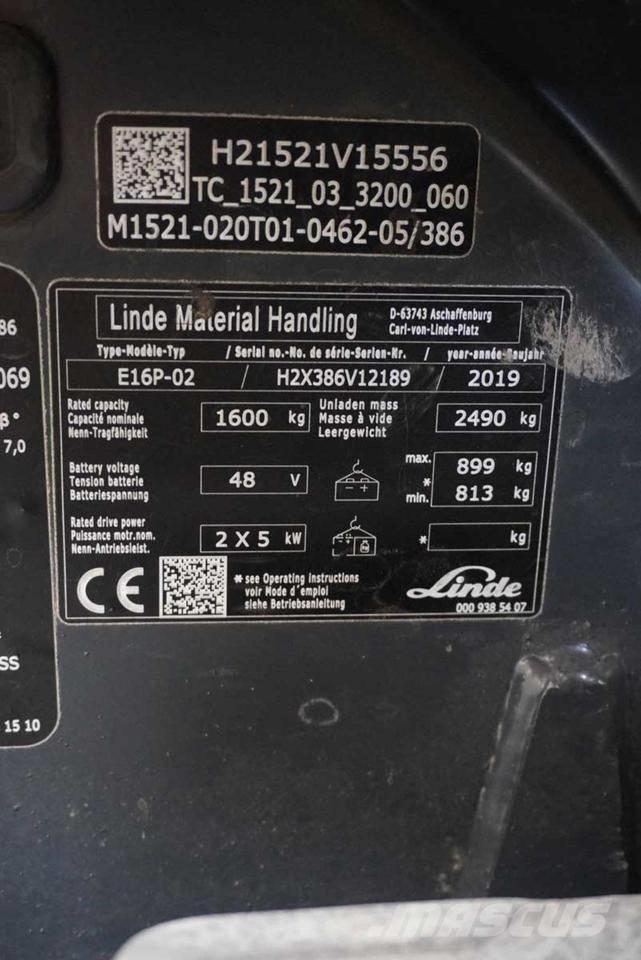 Linde E 16 P Elektro Stapler