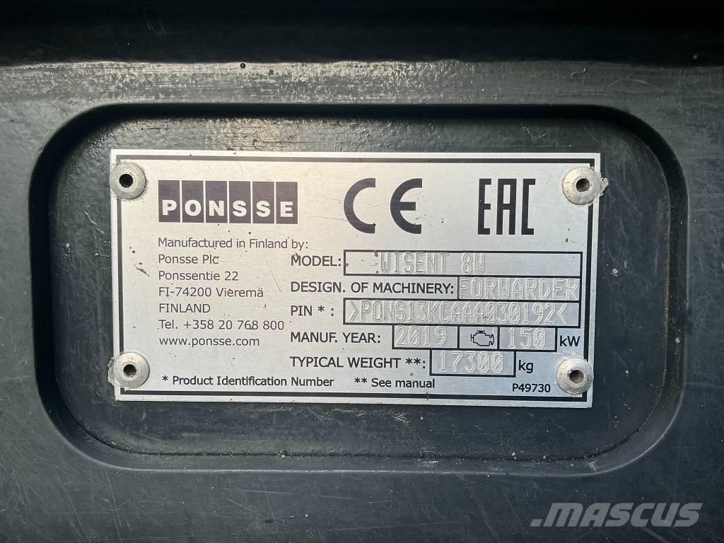 Ponsse Wisent 8W Forwarder