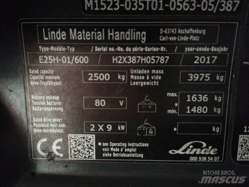 Linde E25H-01/600 Elektro Stapler
