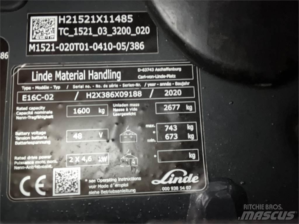 Linde E16C Elektro Stapler