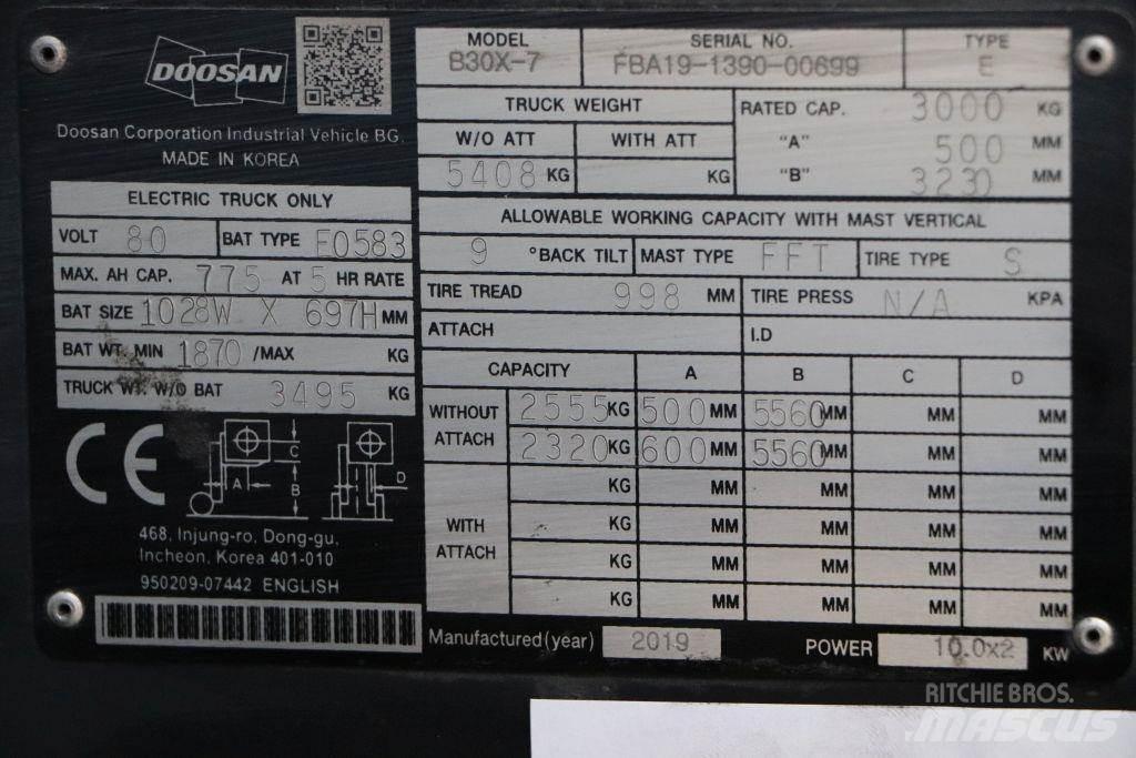 Doosan B30X-7 Elektro Stapler