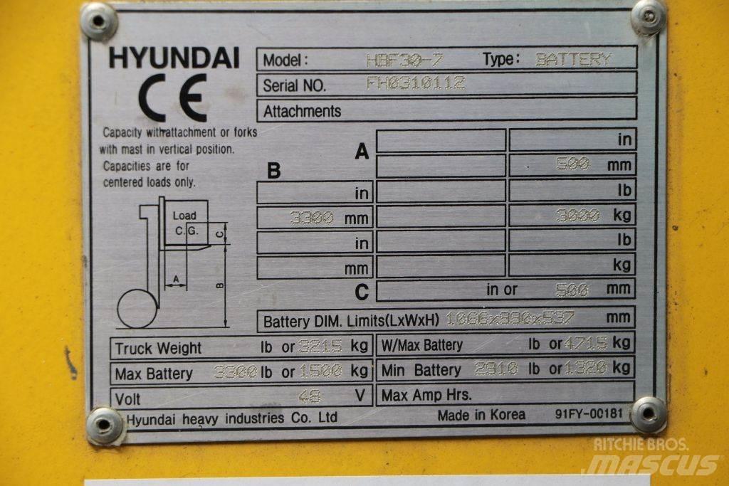 Hyundai HBF30-7 Elektro Stapler