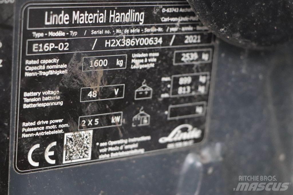 Linde E16P-02 Elektro Stapler