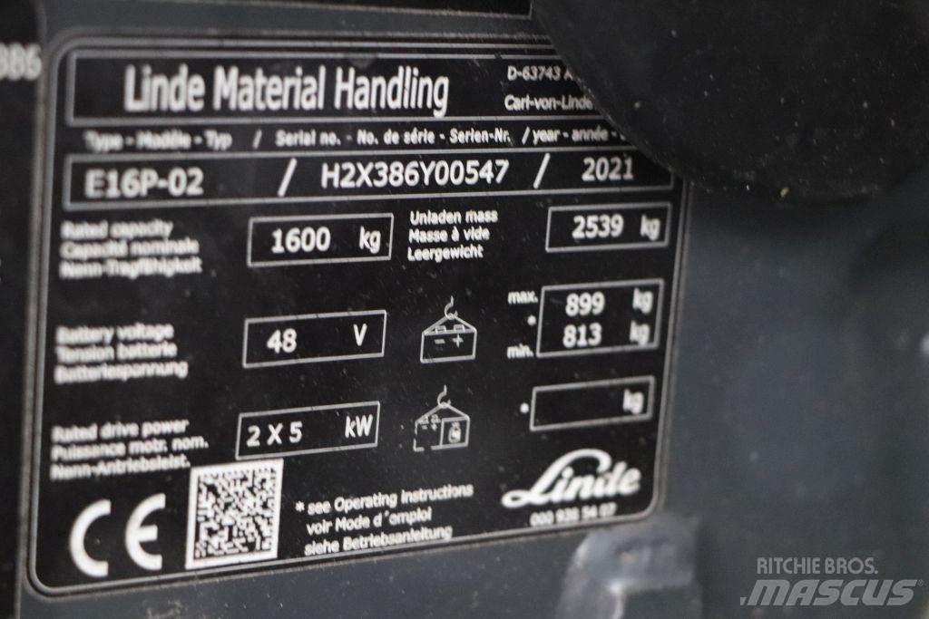 Linde E16P-02 Elektro Stapler