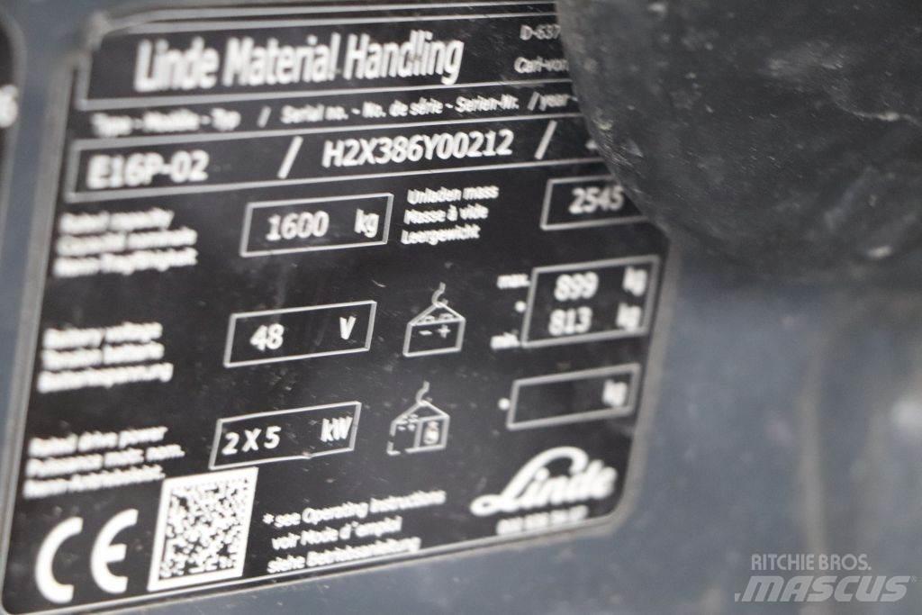 Linde E16P-02 Elektro Stapler