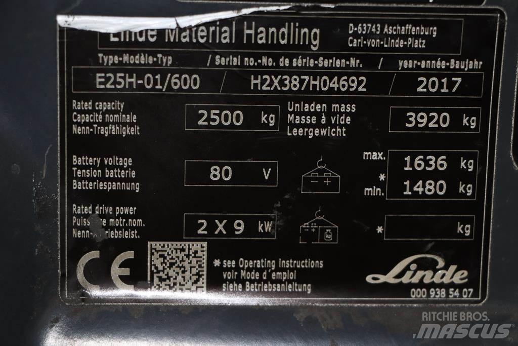 Linde E25H-01/600 Elektro Stapler