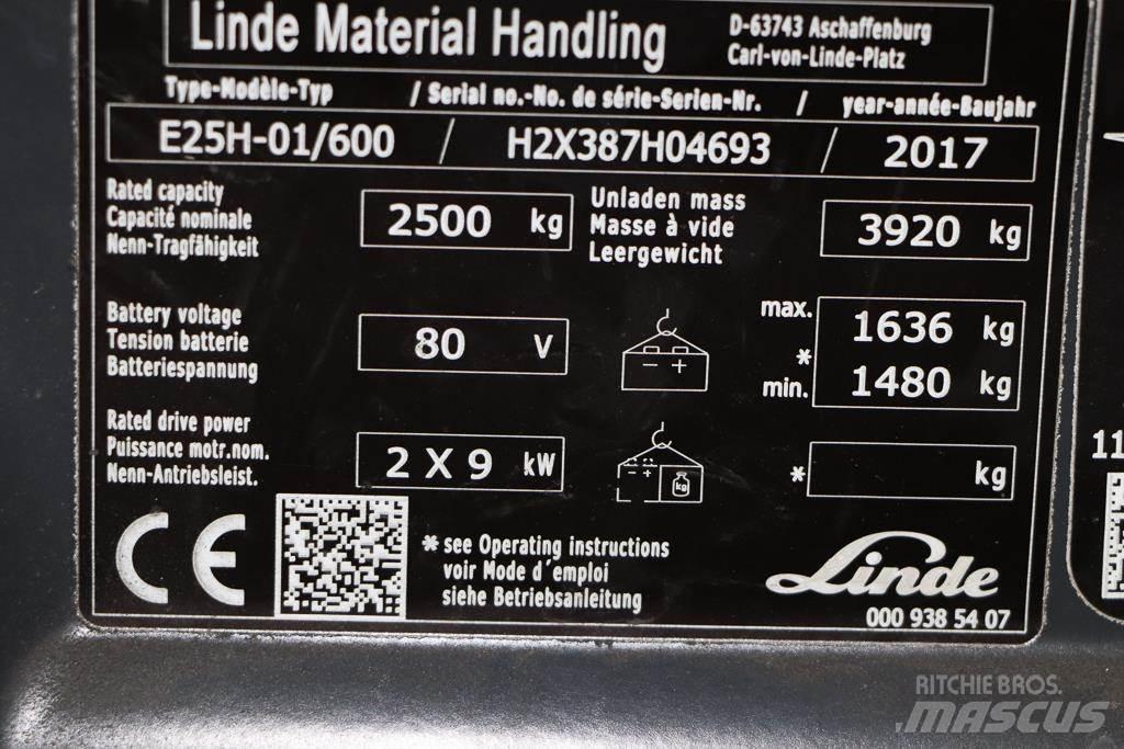 Linde E25H-01/600 Elektro Stapler