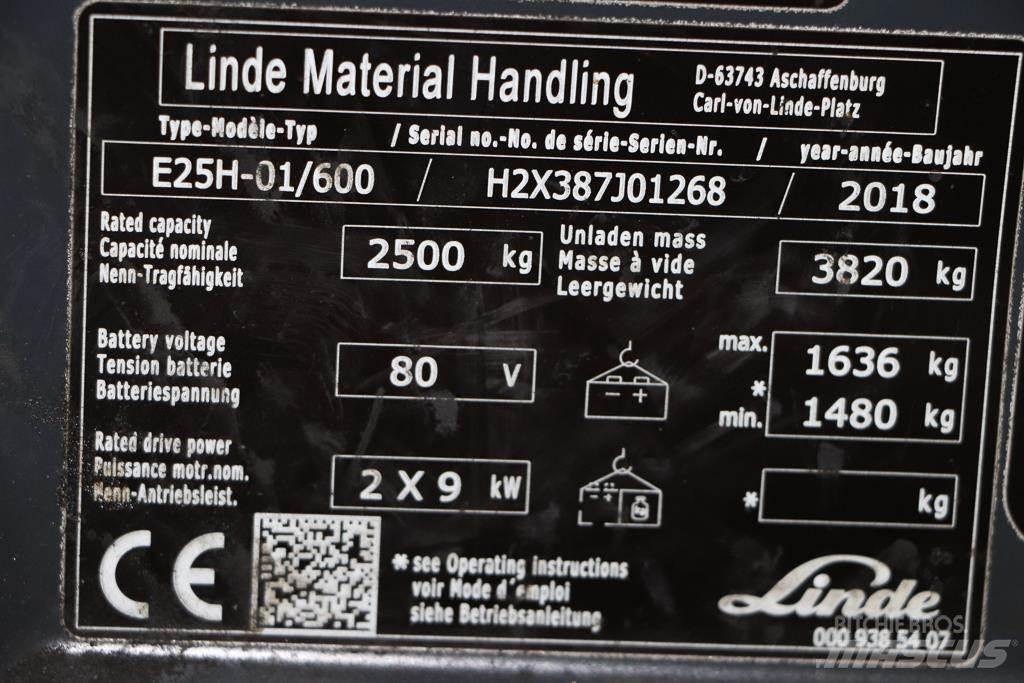 Linde E25H-01/600 Elektro Stapler