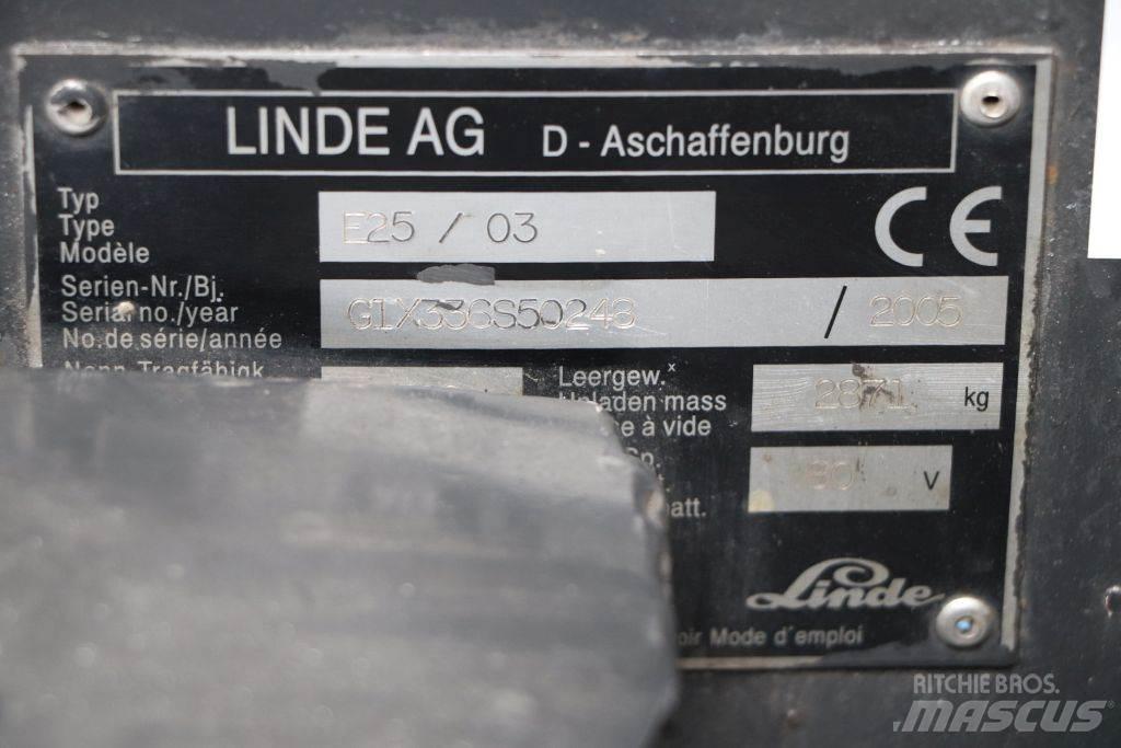 Linde E25S/03 Elektro Stapler