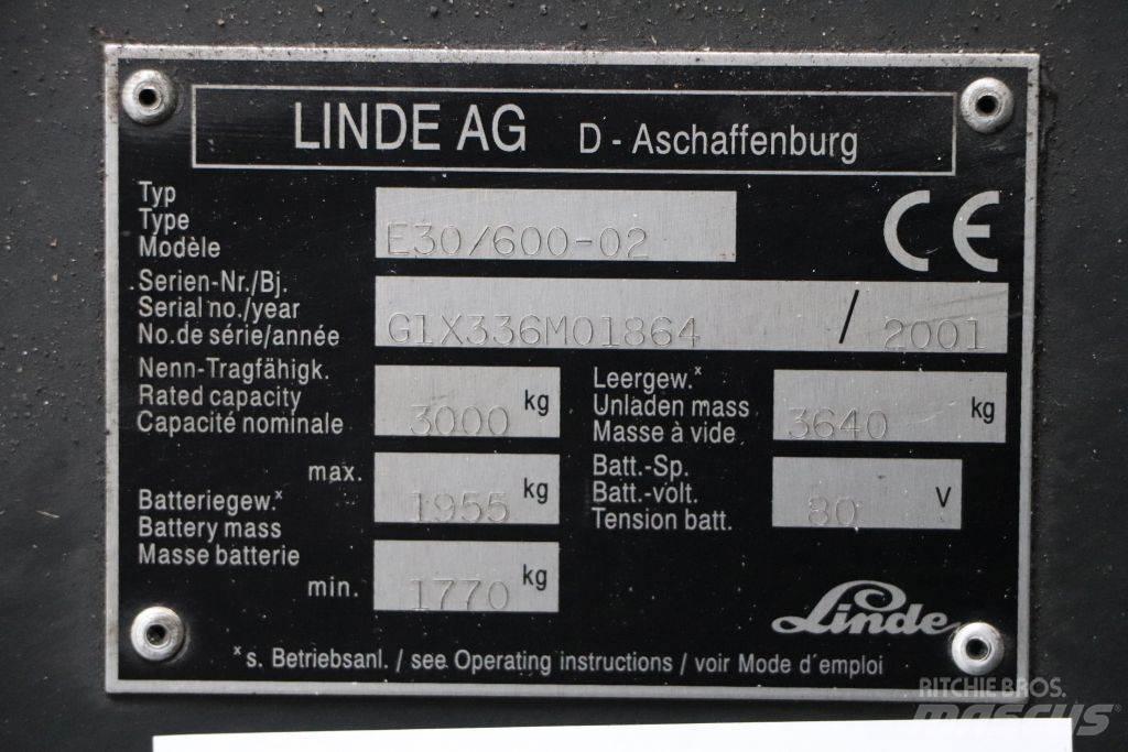 Linde E30/600-02 Elektro Stapler