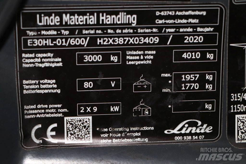 Linde E30HL-01/600 Elektro Stapler
