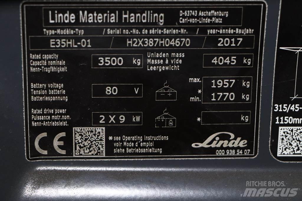 Linde E35HL-01 Elektro Stapler