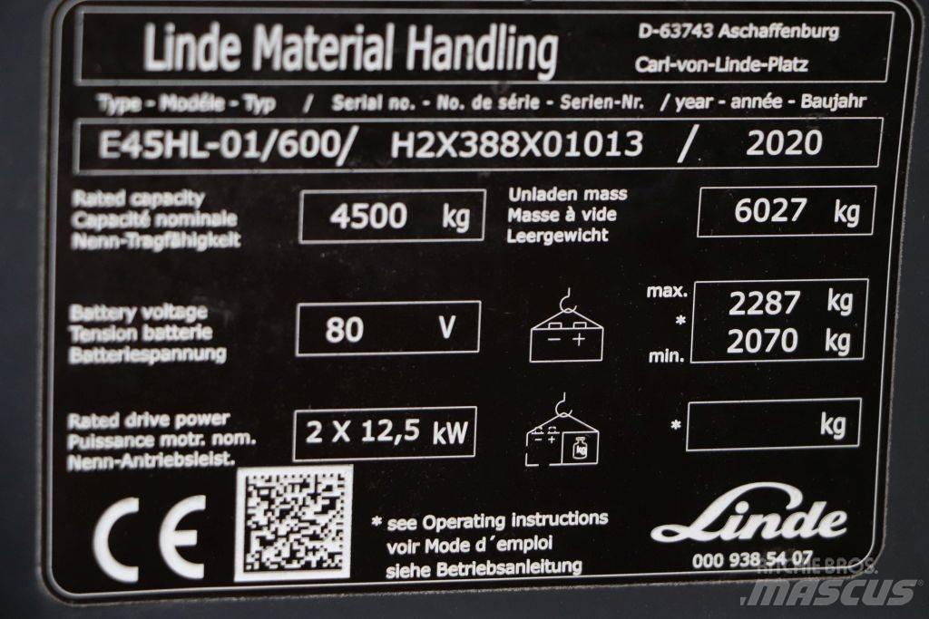 Linde E45HL-01/600 Elektro Stapler