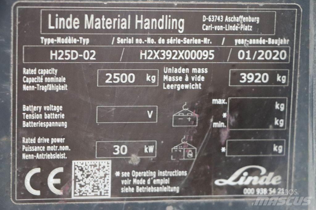 Linde H25D-02 Diesel Stapler