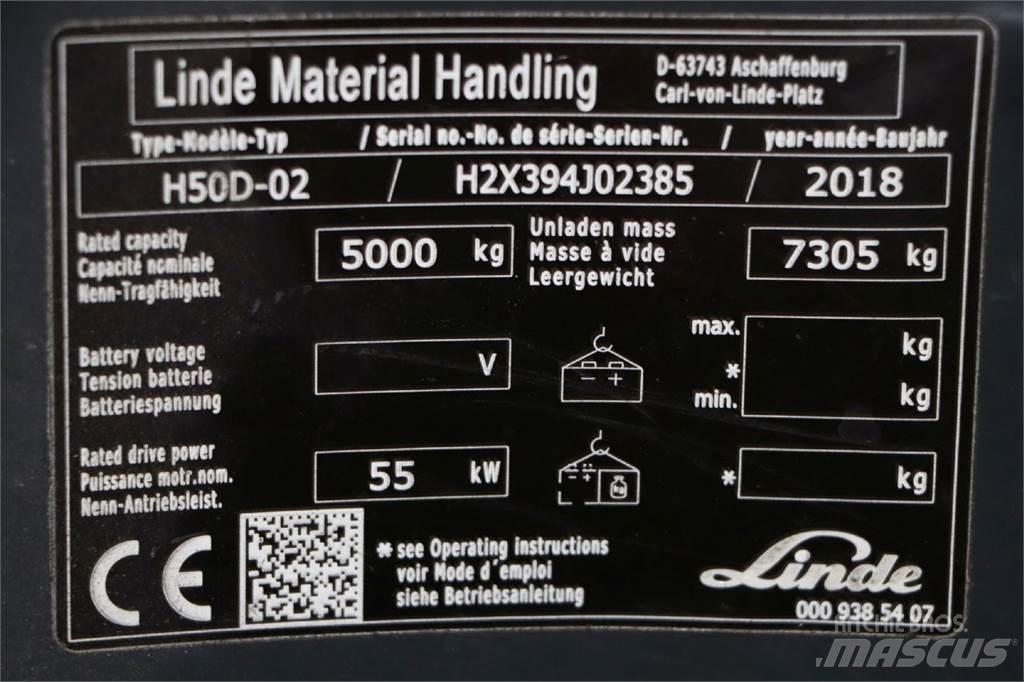 Linde H50D-02 Diesel Stapler