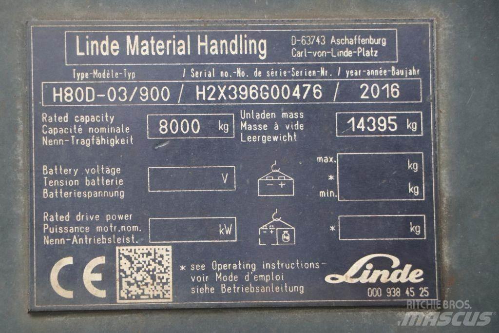 Linde H80D-03/900 Diesel Stapler