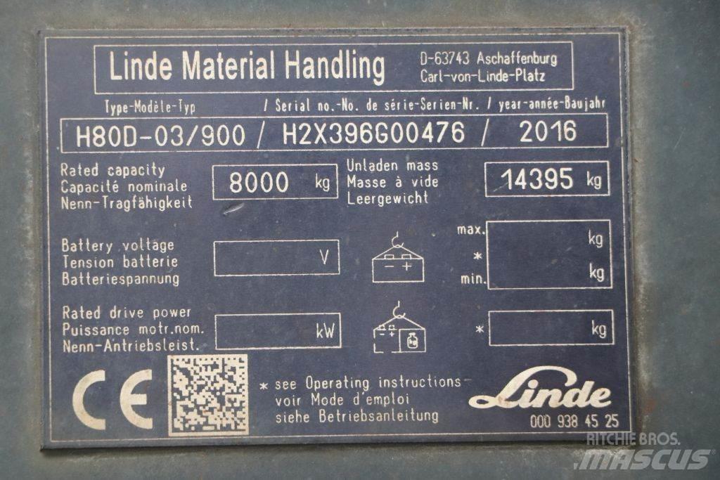 Linde H80D-03/900 Diesel Stapler