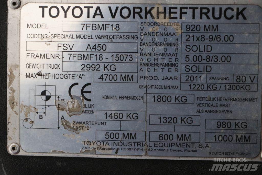 Toyota 7FBMF18 Elektro Stapler