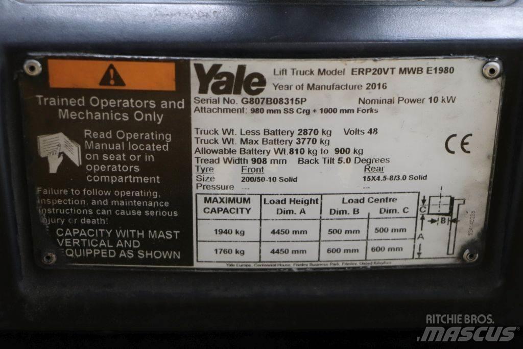 Yale ERP20VT Elektro Stapler