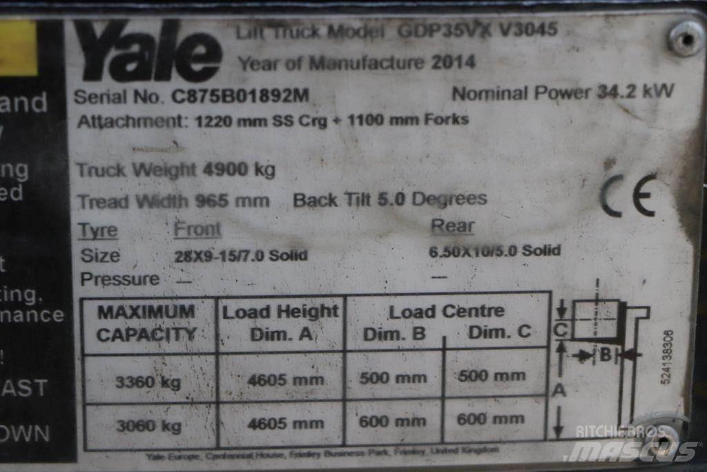 Yale GDP35VX Diesel Stapler