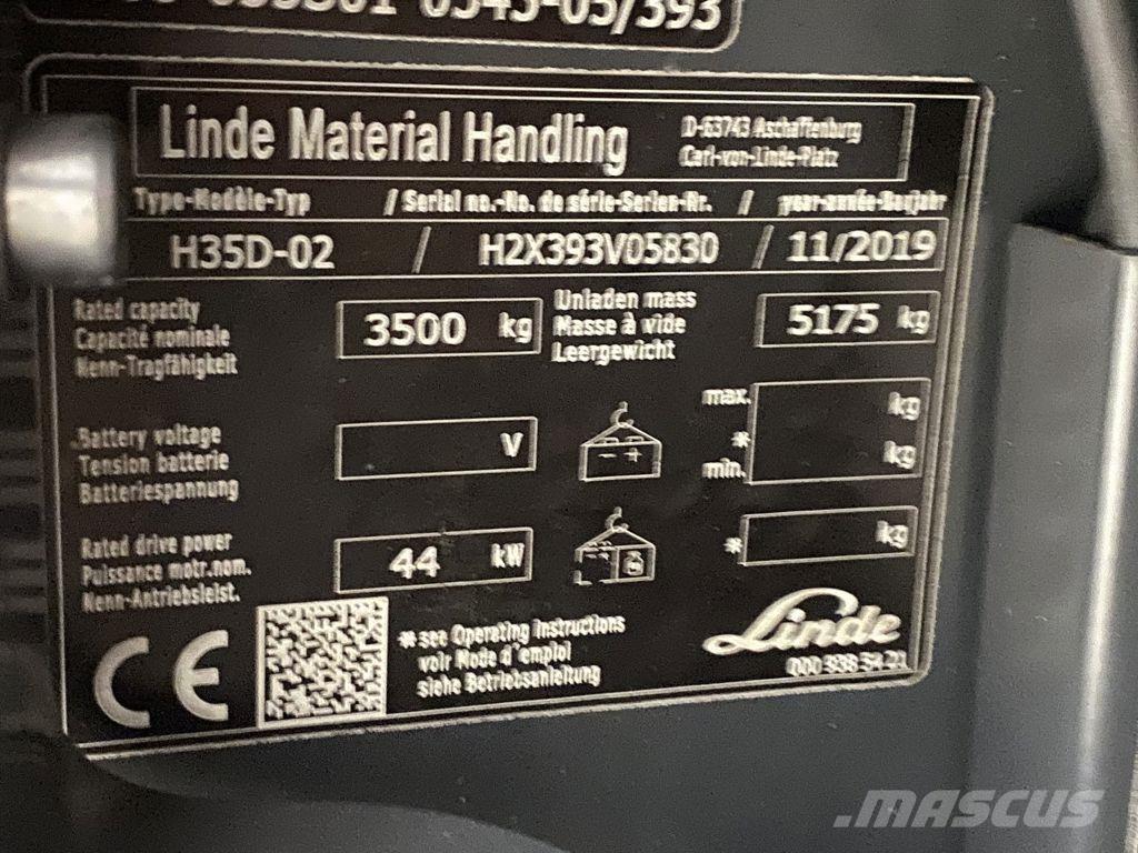 Linde H35D-02 Diesel Stapler