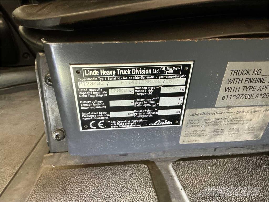 Linde H120D/1200 Diesel Stapler