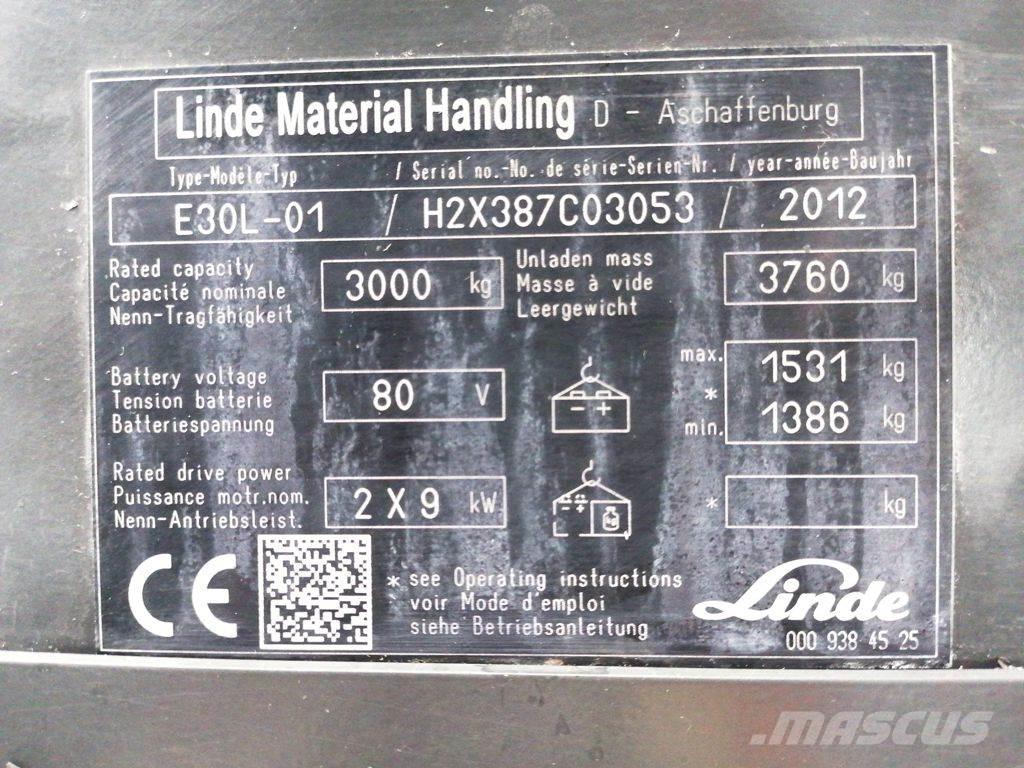 Linde E30L-01 Elektro Stapler