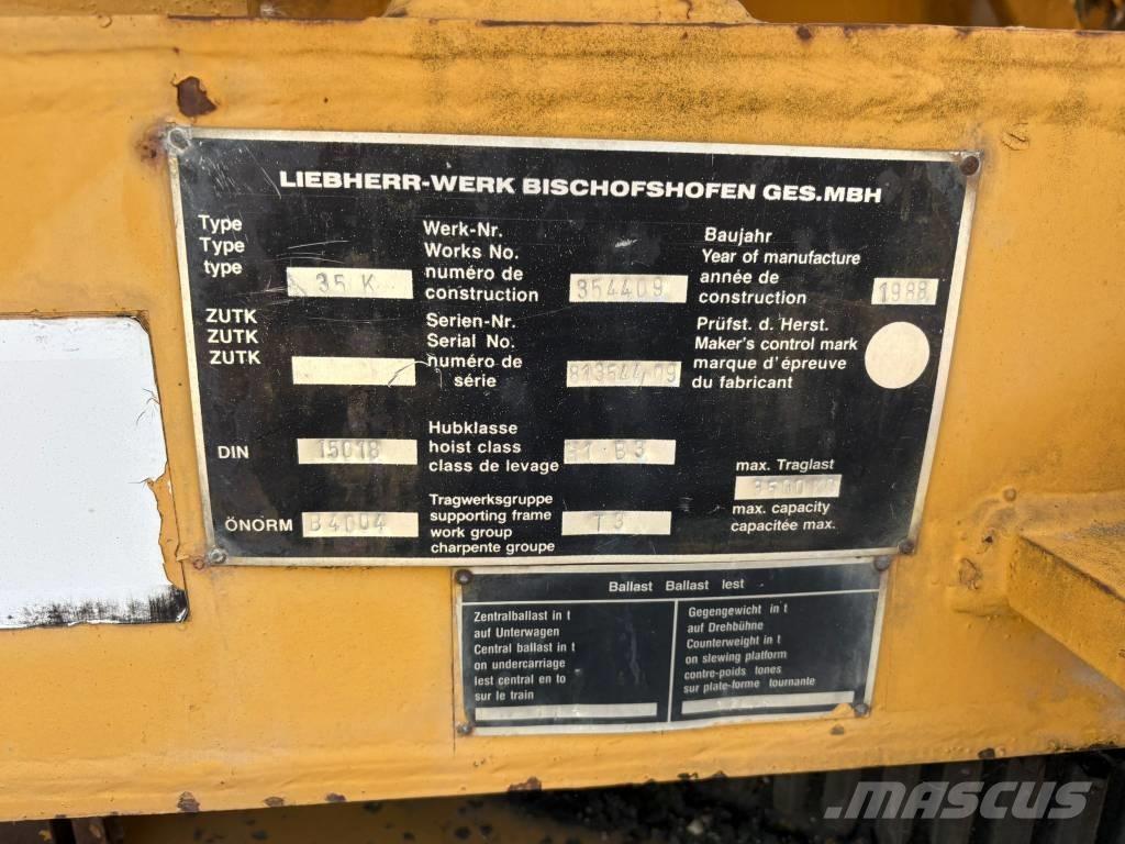 Liebherr 35 K Turmdrehkrane