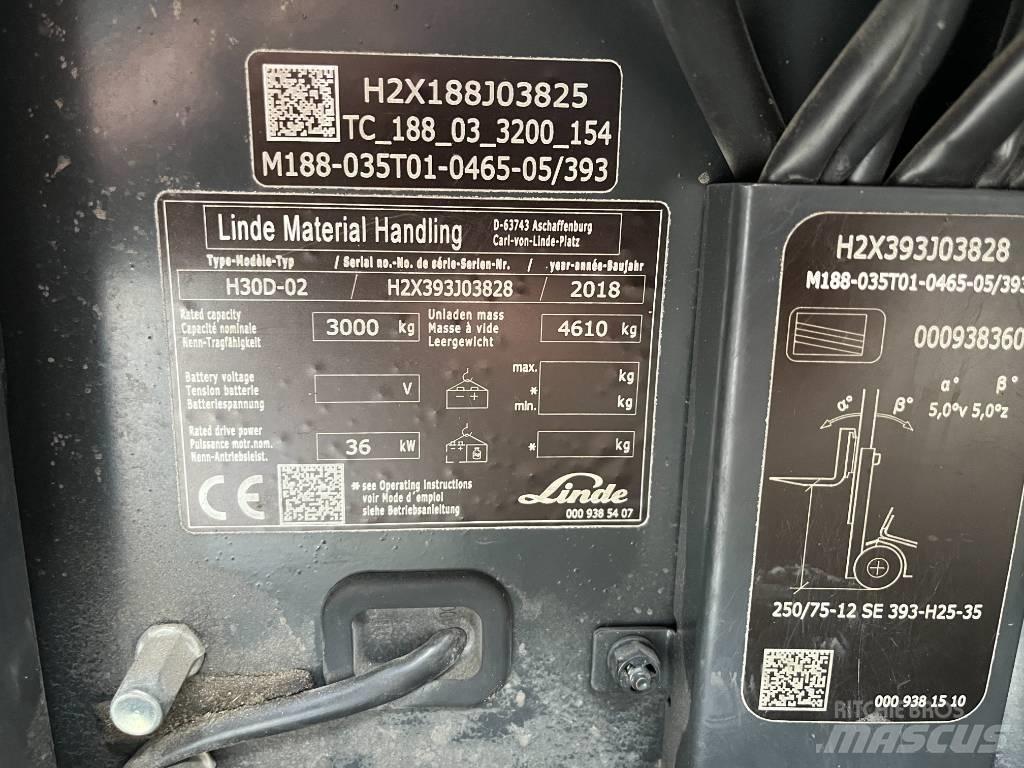 Linde H30D-02 Diesel Stapler