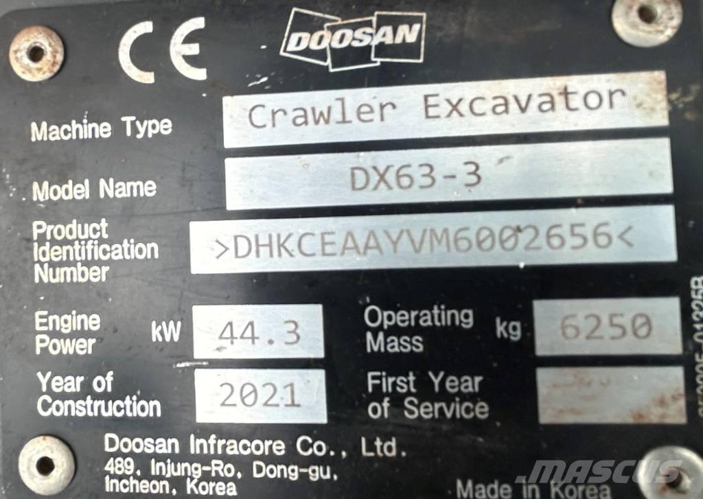 Doosan DX63-3 Raupenbagger