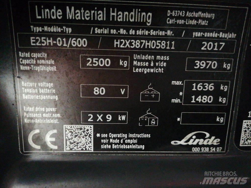 Linde E25H-01/600 Elektro Stapler