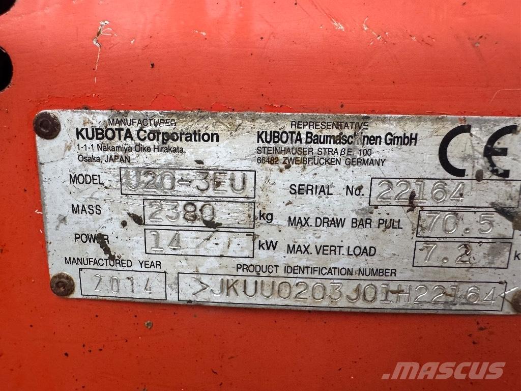 Kubota U 20-3 Minibagger < 7t