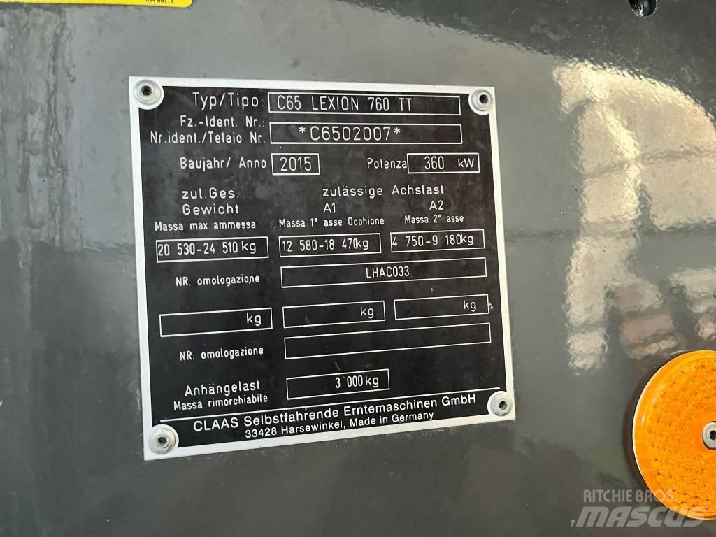CLAAS Lexion 760 TT Mähdrescher