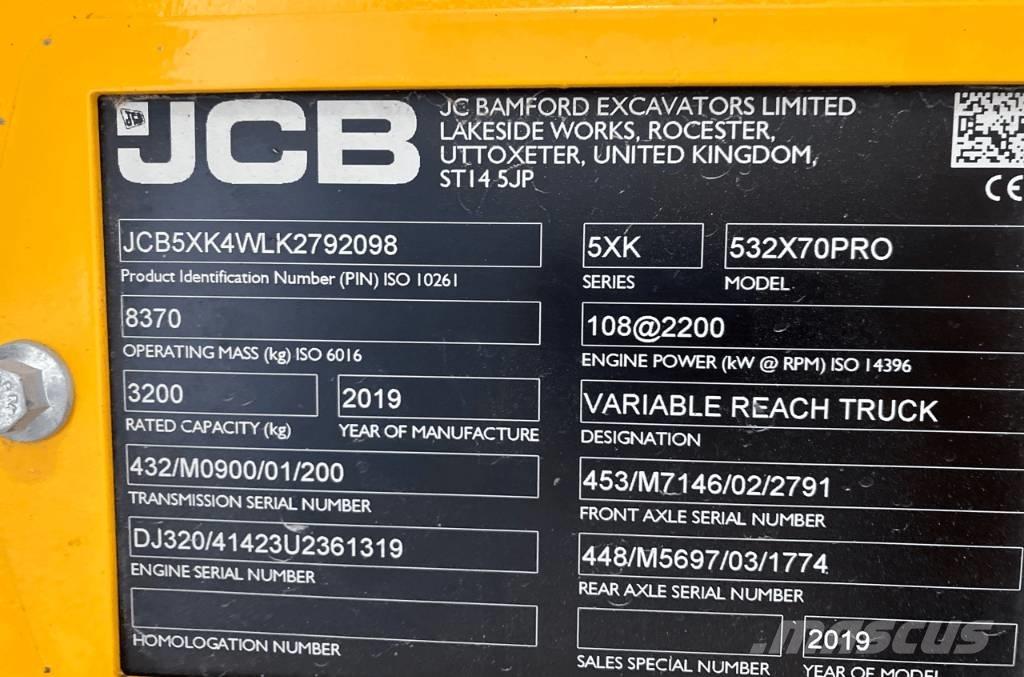 JCB 532-70 Teleskoplader für Landwirtschaft