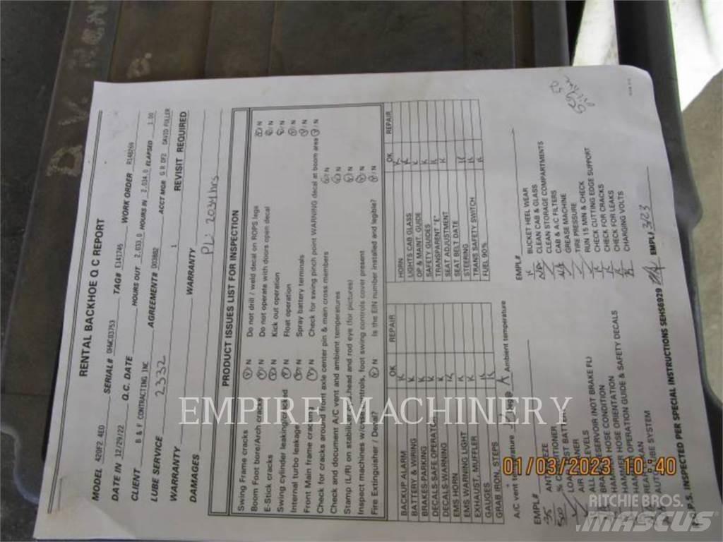 CAT 420F2 4EO Baggerlader