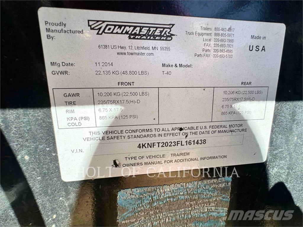 TOWMASTER T-40 Andere Anhänger