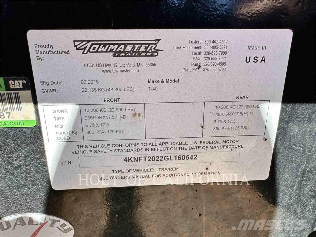TOWMASTER T-40 Andere Anhänger