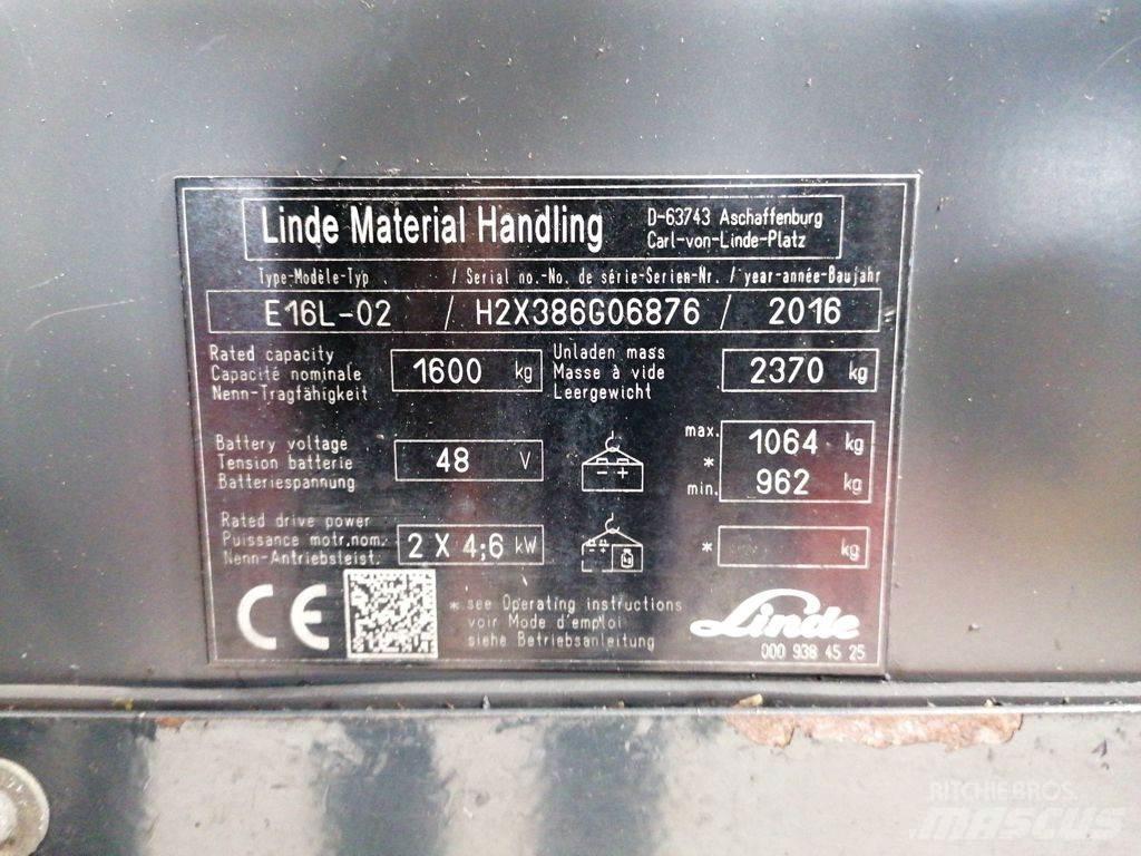 Linde E16L-02 Elektro Stapler