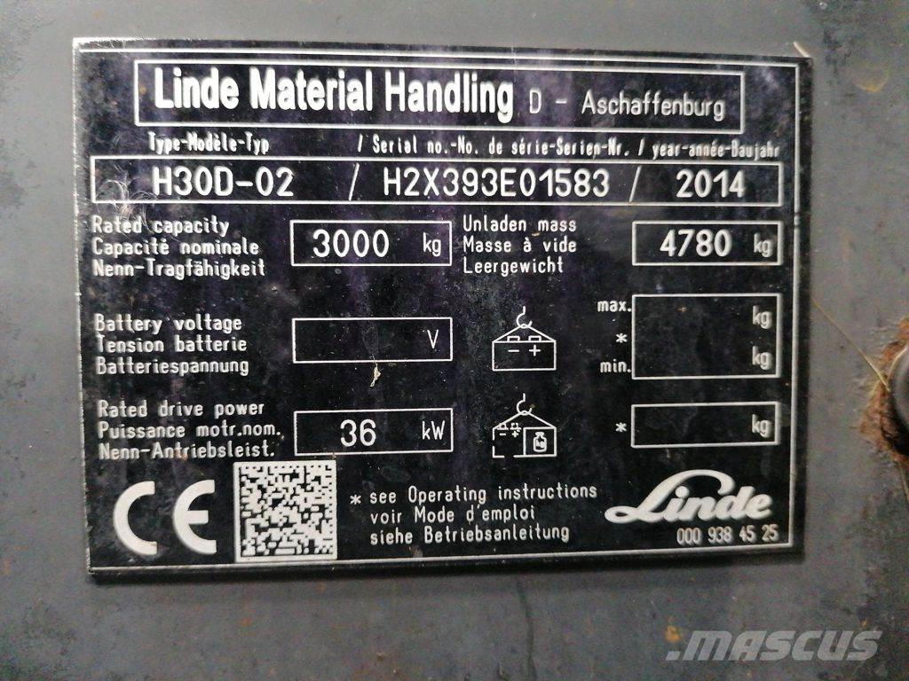 Linde H30D-02 Diesel Stapler