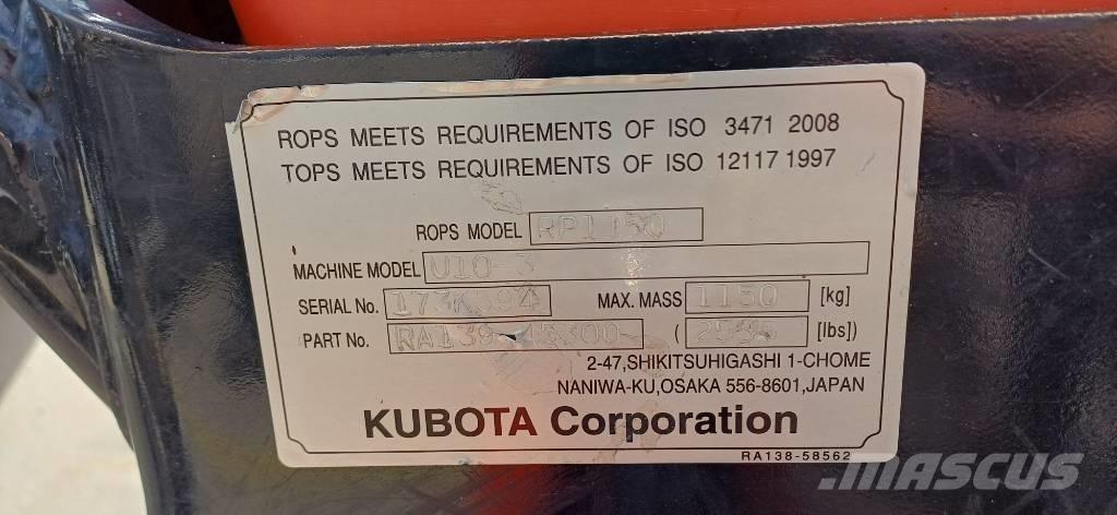 Kubota U 10-3 Minibagger < 7t