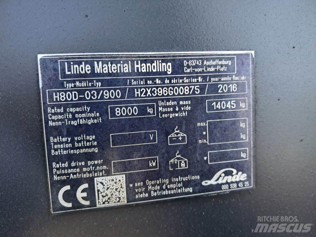 Linde H80D-03/900 Diesel Stapler