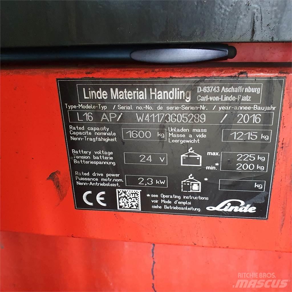 Linde L16AP Deichselstapler